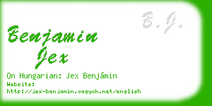 benjamin jex business card