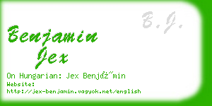 benjamin jex business card